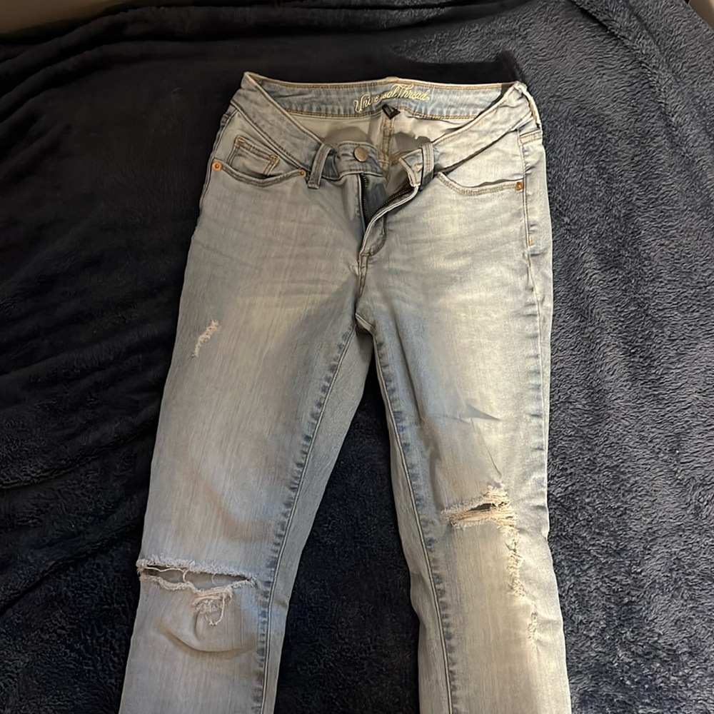 Low Rise Light Blue Skinny Jeans